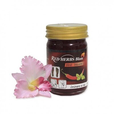  Red Herbs тайский согревающий бальзам от боли в суставах, 50 гр.